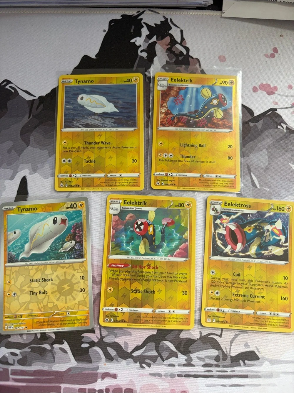 Tynamo, Eelektrik & Eelektross Pokémon Evolution Card Lot ⚡ | 5 Cards ✨5/$25✨